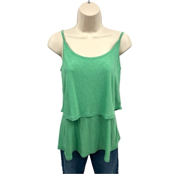 Cabi #827 Green Tiered Cami Tank Size S - Picture 2 of 12